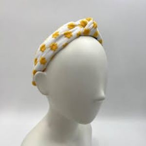 Lele Sadoughi Eyelet Headband Yellow Flowers